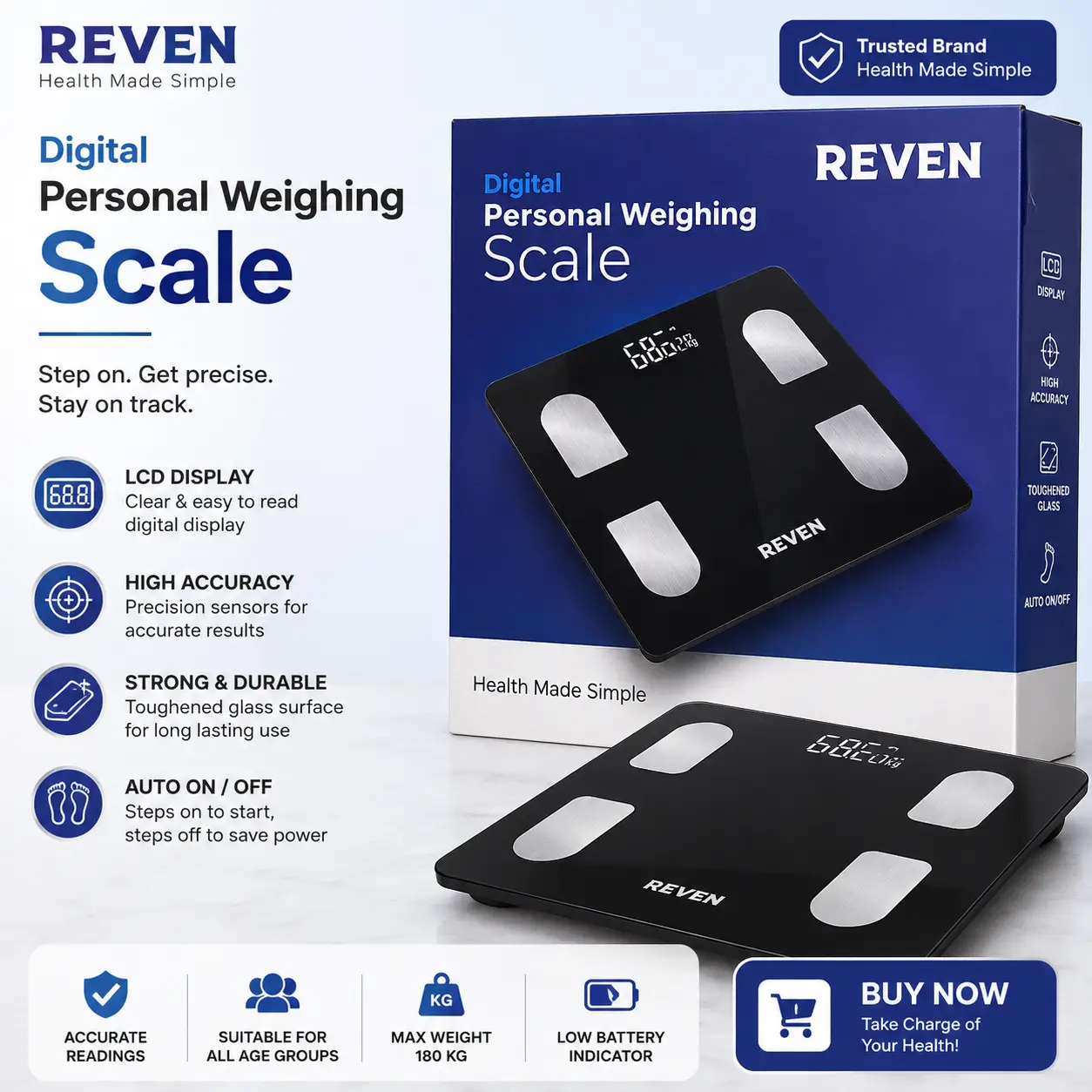 REVEN Digital Personal Weighing Scale